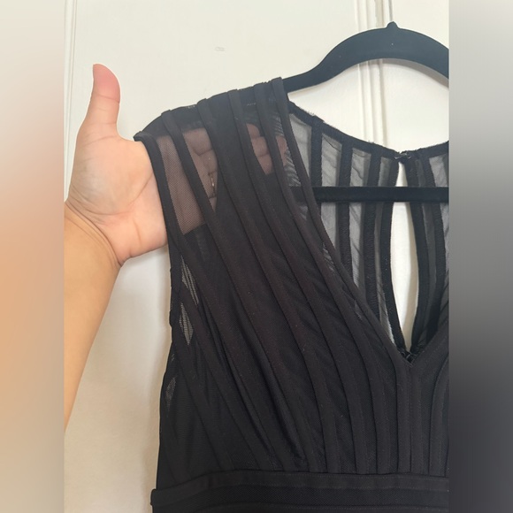 Adrianna Papell Pleated Jersey Sheath Midi Dress, Black, Size 6 - Picture 8 of 14